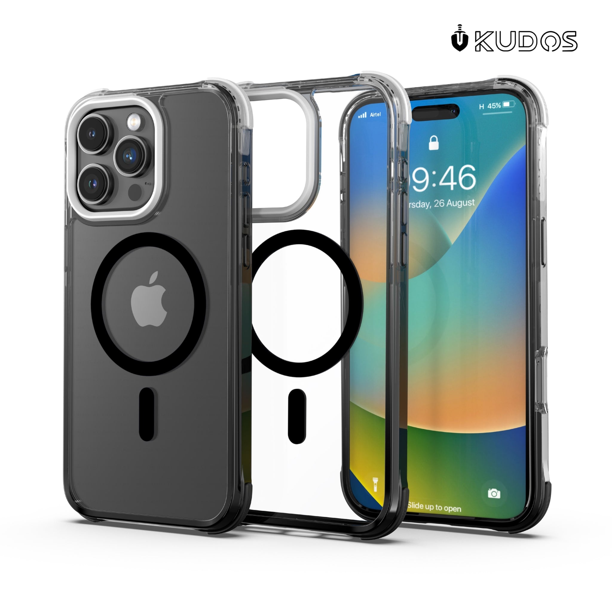 KUDOS Defence Gray Case for iPhone 16 Pro