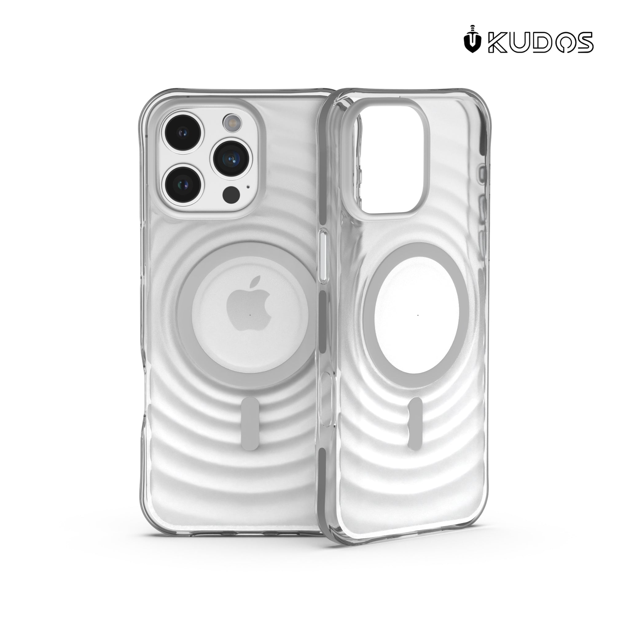 KUDOS Wave 16 Pro Cover for iPhone 16 Pro Clear Case with MagSafe, Heavy Duty Shockproof Transparent