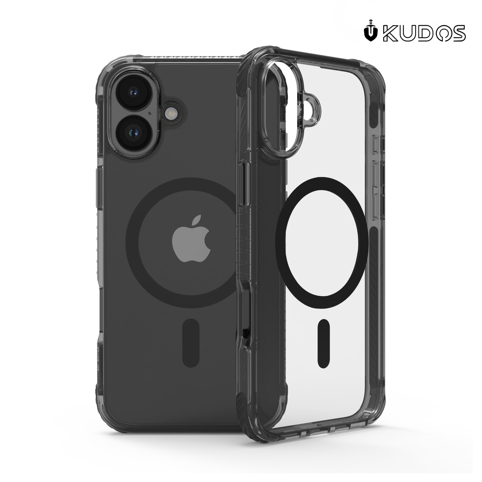 KUDOS Linear iPhone 16 Cover Case - Crystal Clear Transparent Shockproof