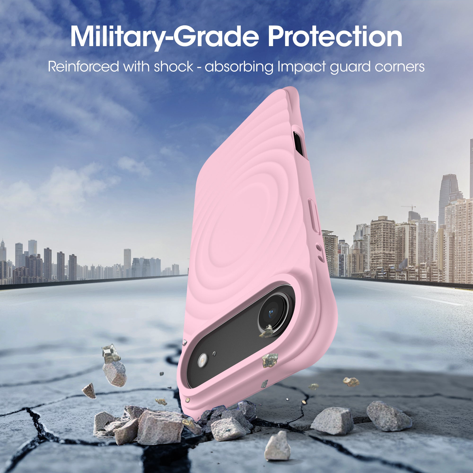 Kudos Rose Beige Silicia case for iPhone 17 Air