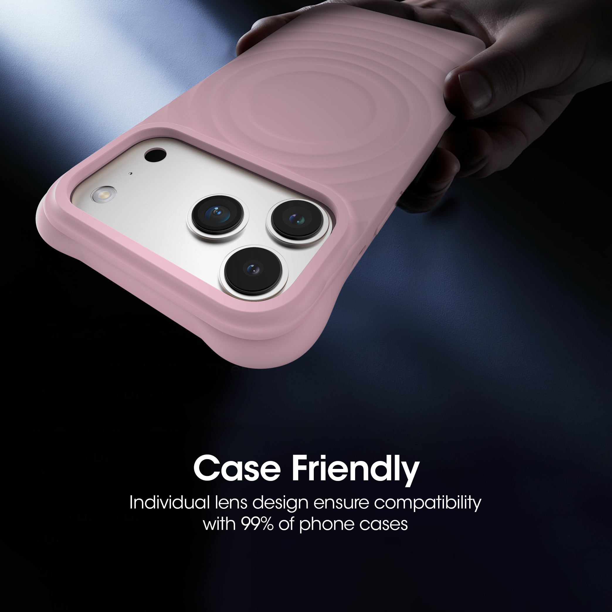 Kudos Rose Beige Silicia case for iPhone 17 Pro Max