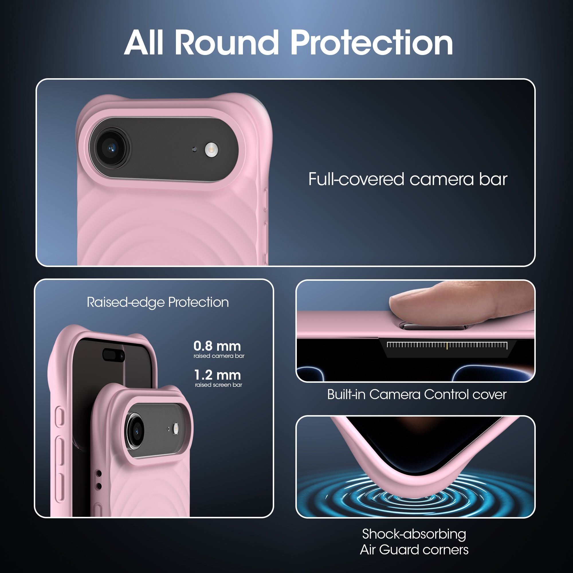 Kudos Rose Beige Silicia case for iPhone 17 Air