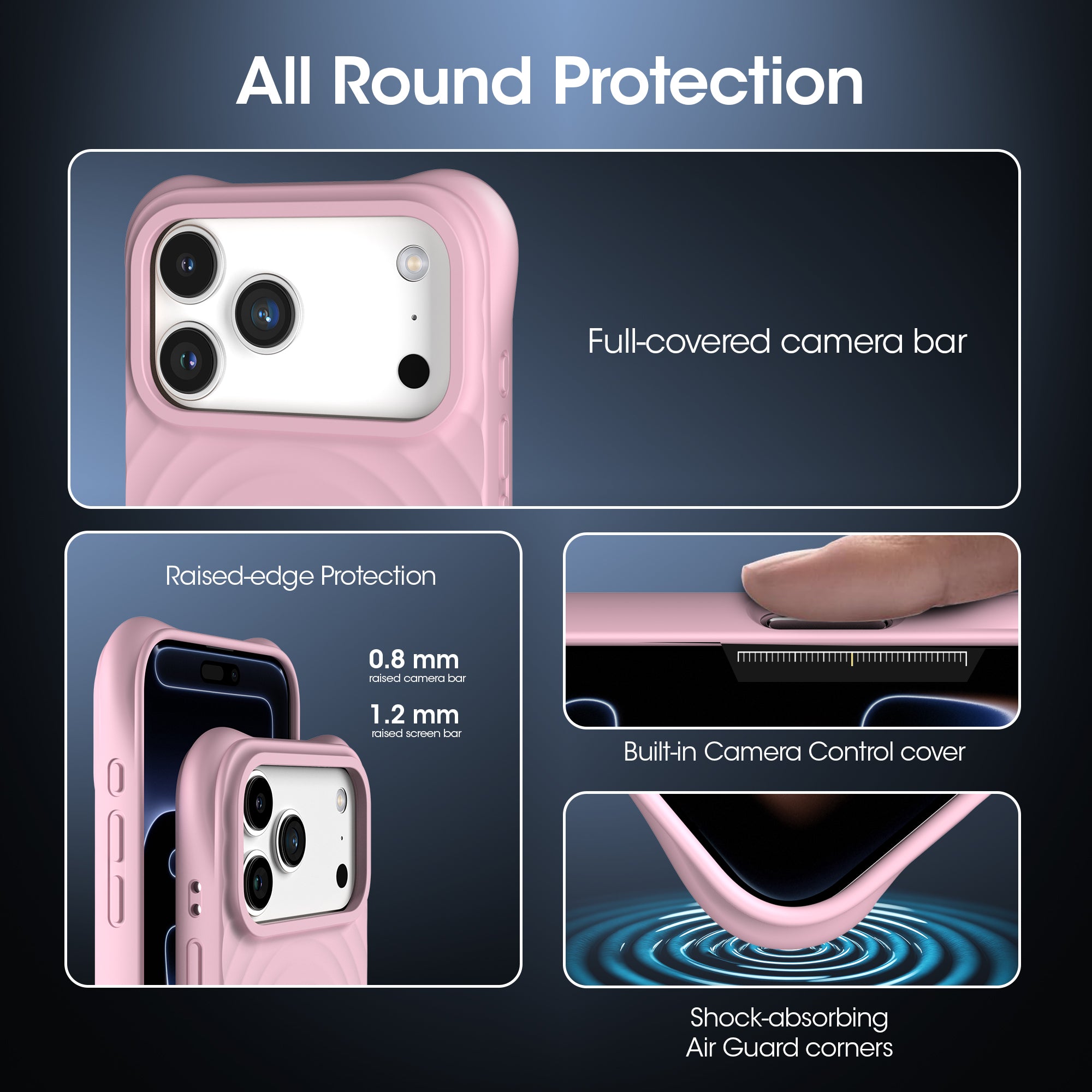 Kudos Rose Beige Silicia case for iPhone 17 Pro Max
