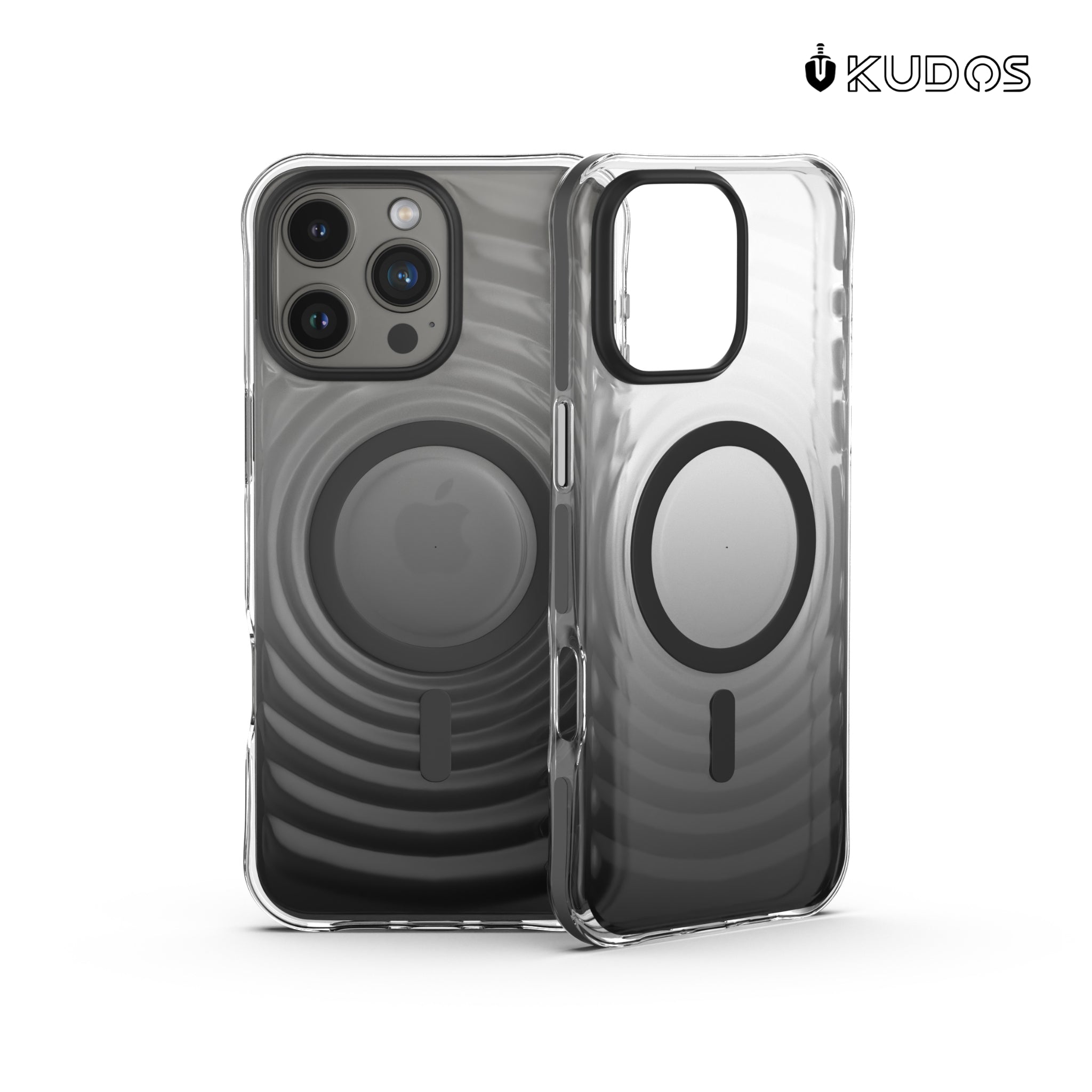 KUDOS Wave 16 Pro Cover for iPhone 16 Pro Clear Case with MagSafe, Heavy Duty Shockproof Transparent