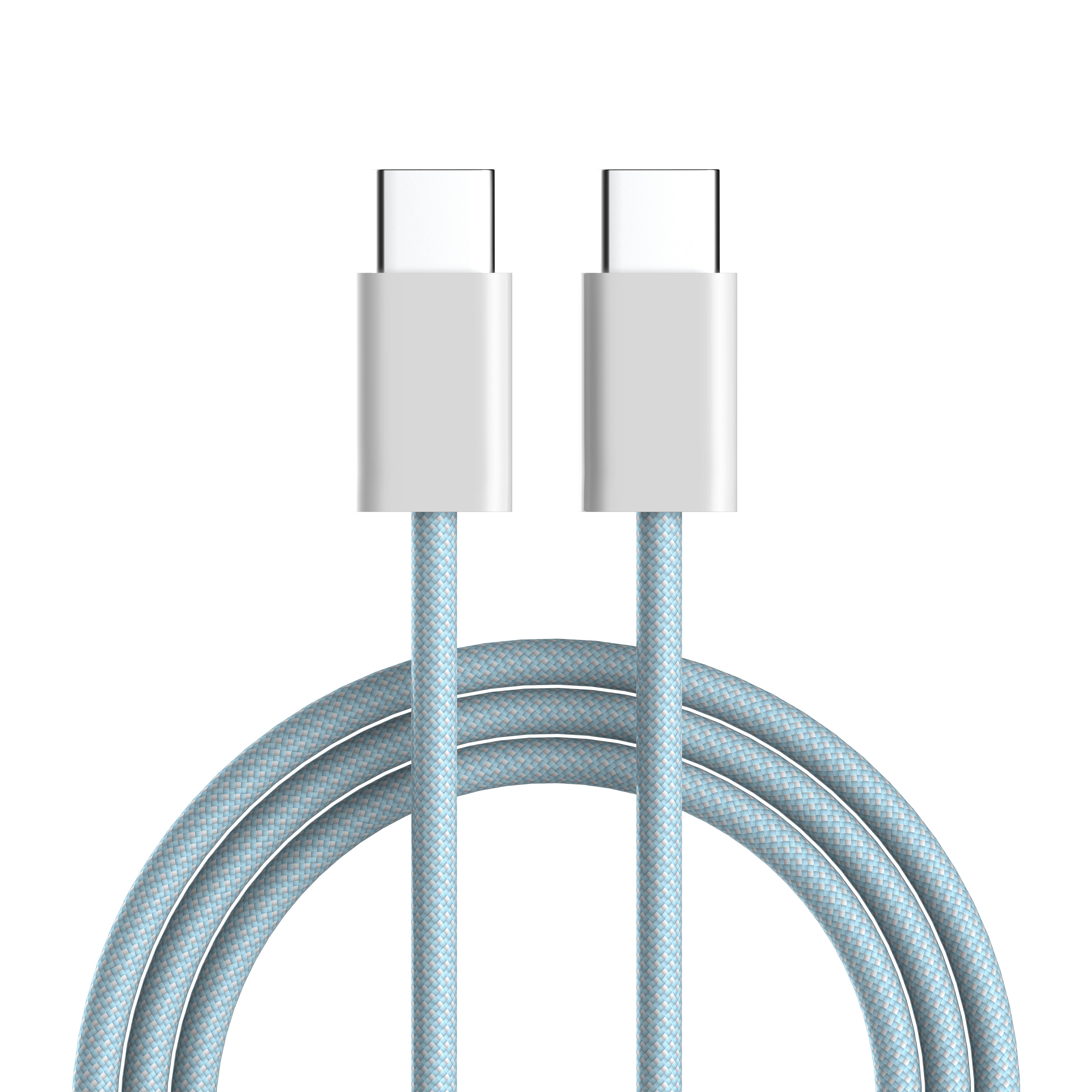 KUDOS Premium Braided USB-C to USB-C Fast Charging Cable with Smart Chip - 480Mbps Data Sync