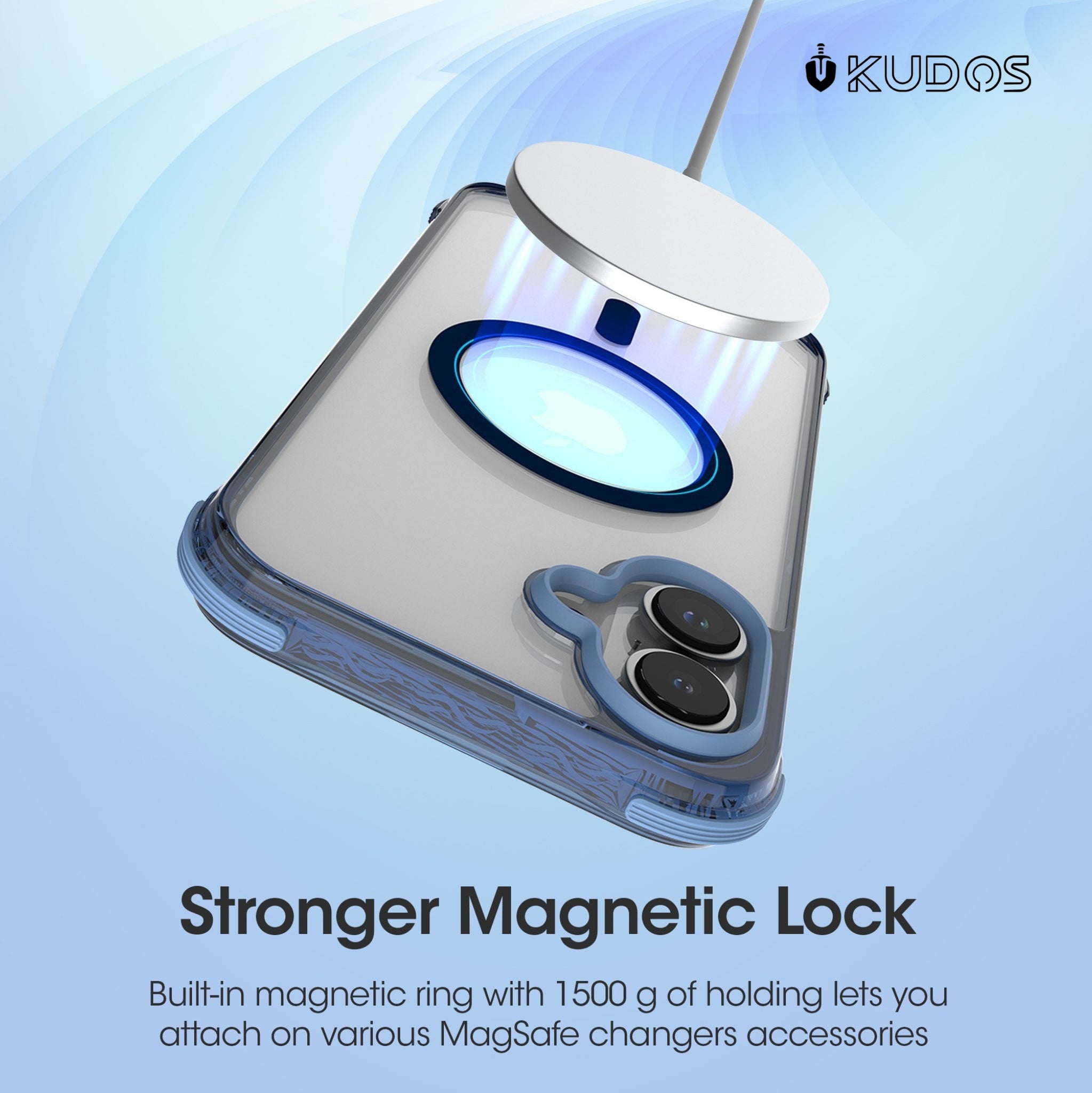 KUDOS Defence Cover Case - Transparent Shockproof Cover with Camera Protection, MagSafe Compatible