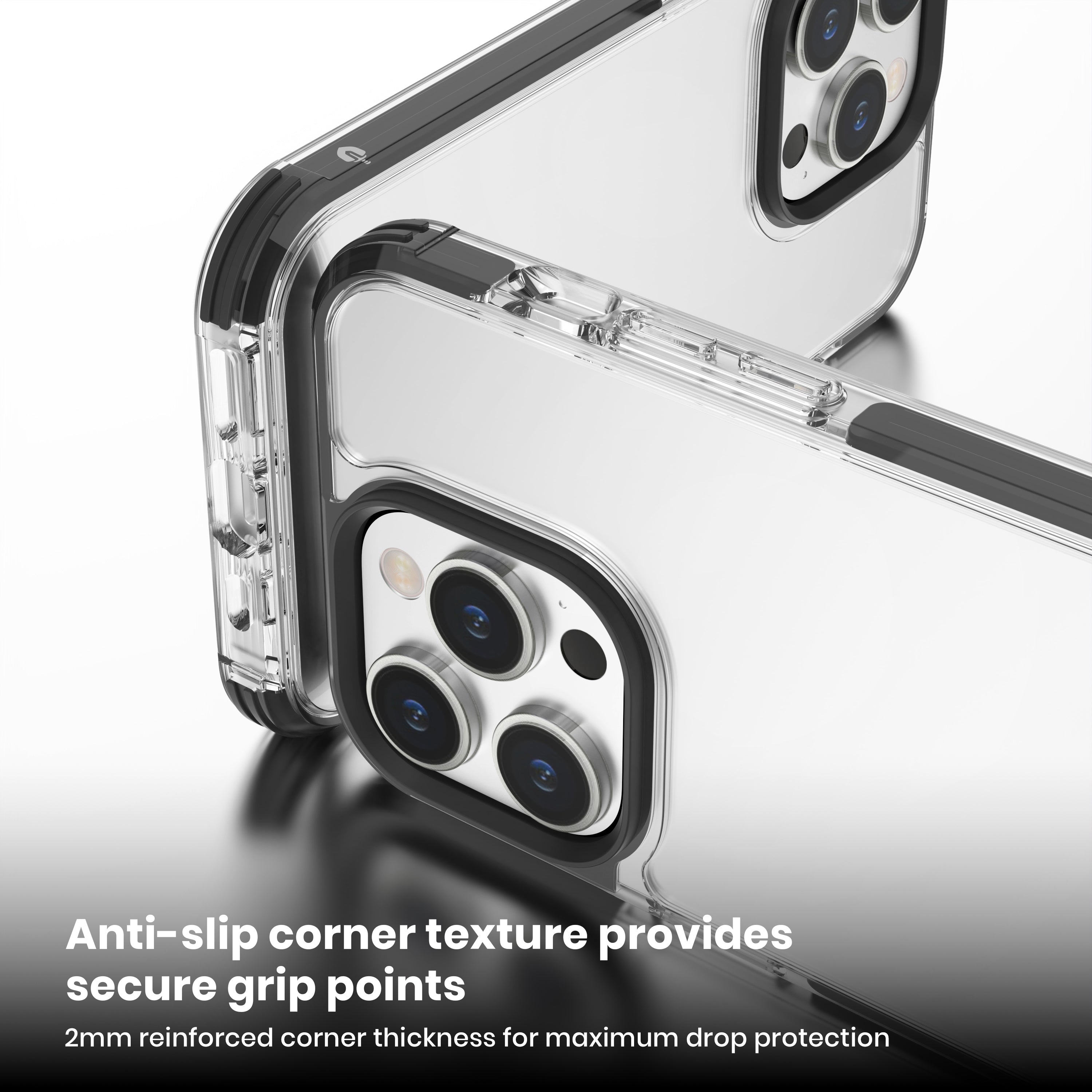 Black DEFENCE Phone Case Cover for iPhone 14 Pro