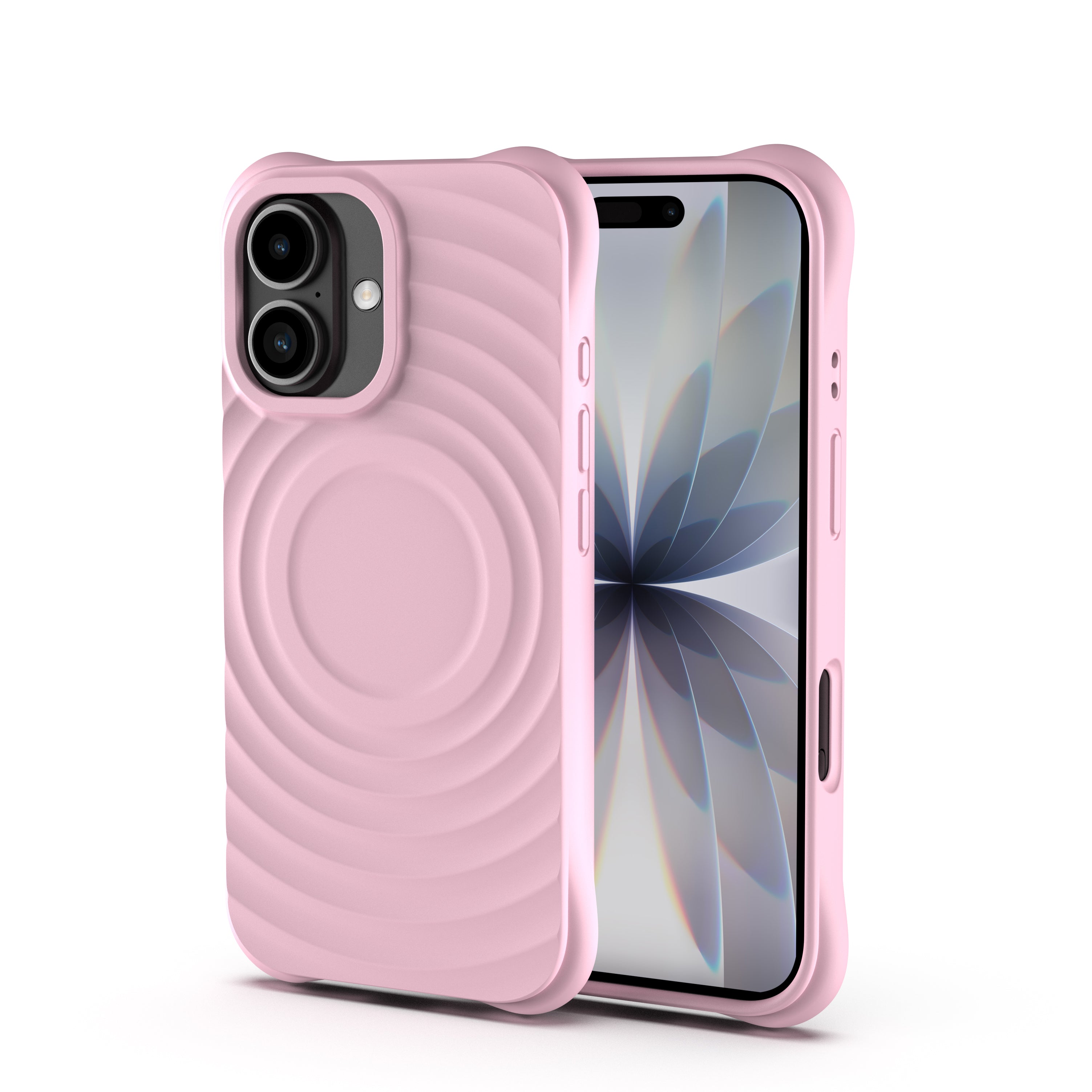 Kudos Rose Beige Silicia case for iPhone 17