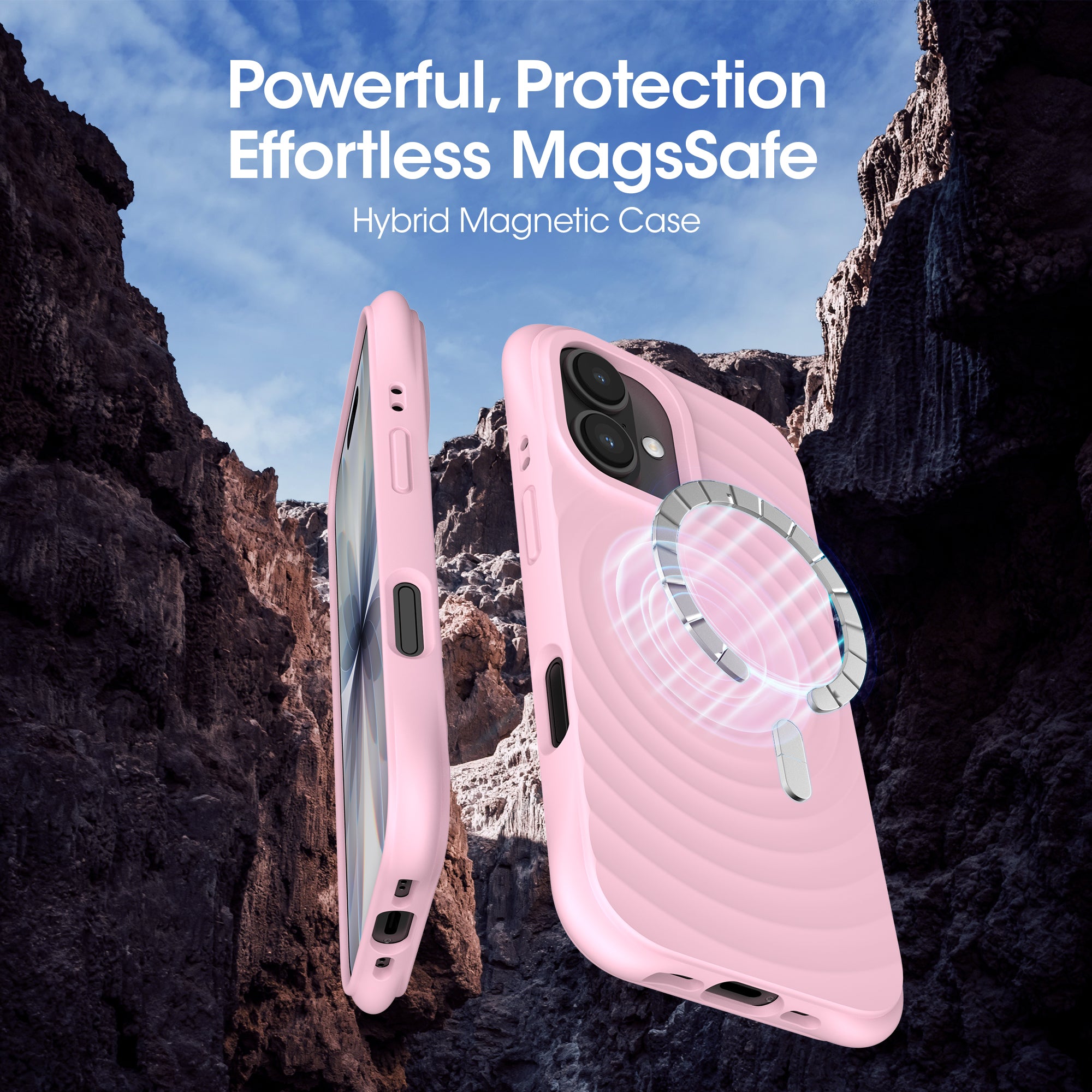 Kudos Rose Beige Silicia case for iPhone 17