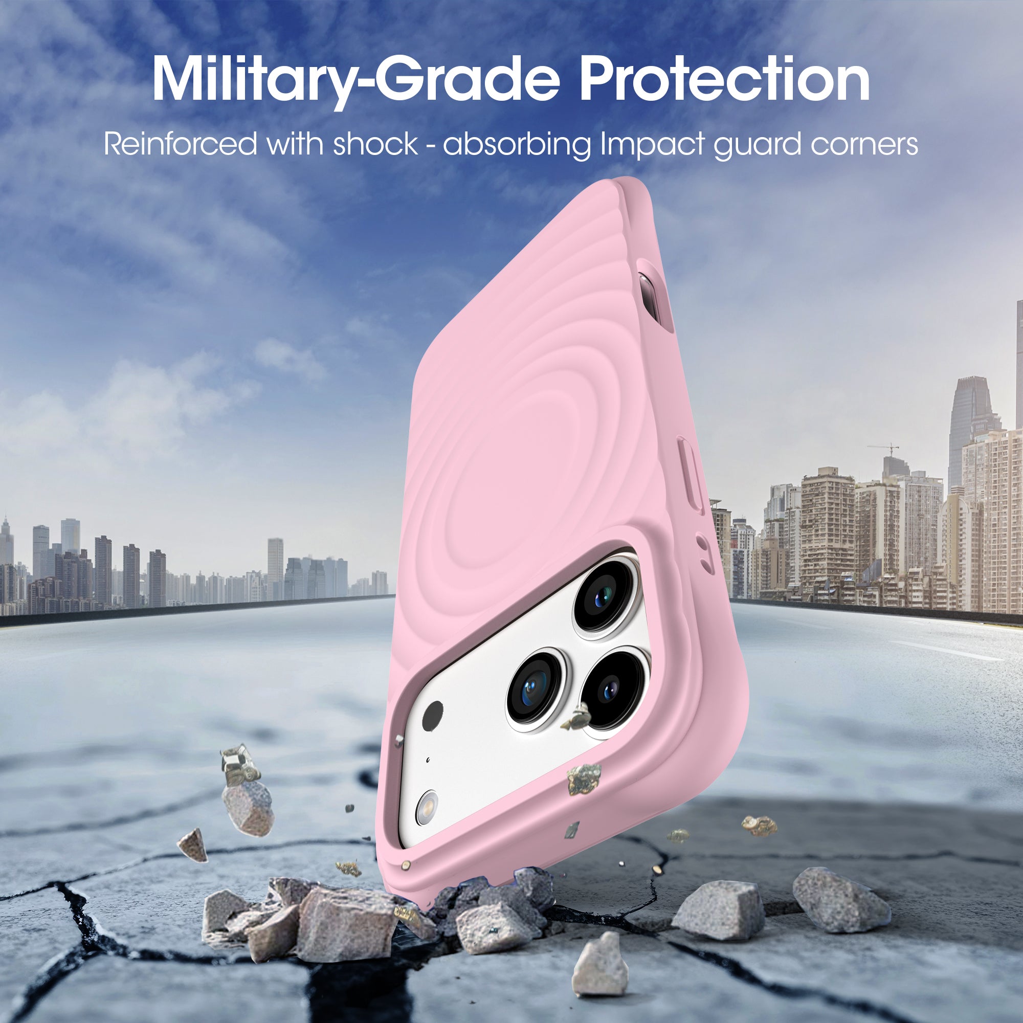 Kudos Rose Beige Silicia case for iPhone 17 Pro Max