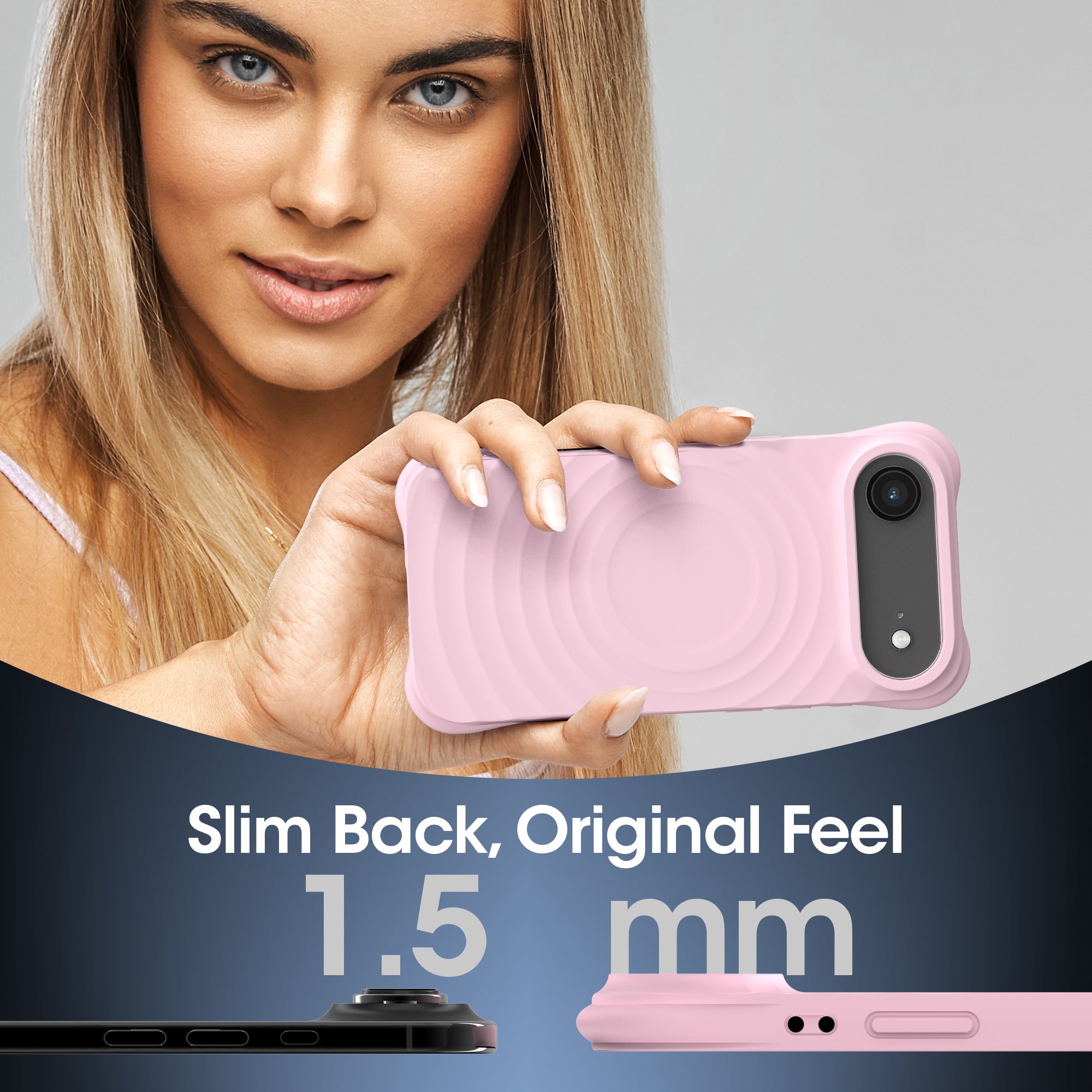 Kudos Rose Beige Silicia case for iPhone 17 Air