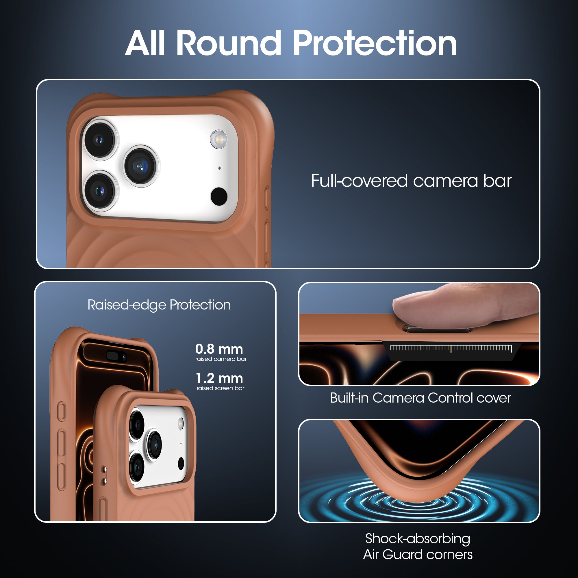 Kudos Taupe Silicia case for iPhone 17 Pro Max